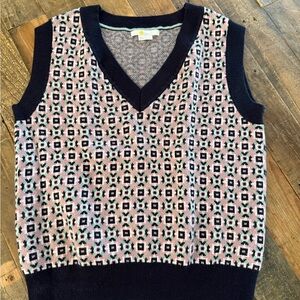 Boden Multicolor V-Neck Sweater Vest XS